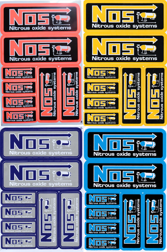 4 Bogen Promotion Set NOS N.O.S. Aufkleber Sticker Motorrad Moped Roller Skateboard Auto Tuning Modellbau selbstklebend