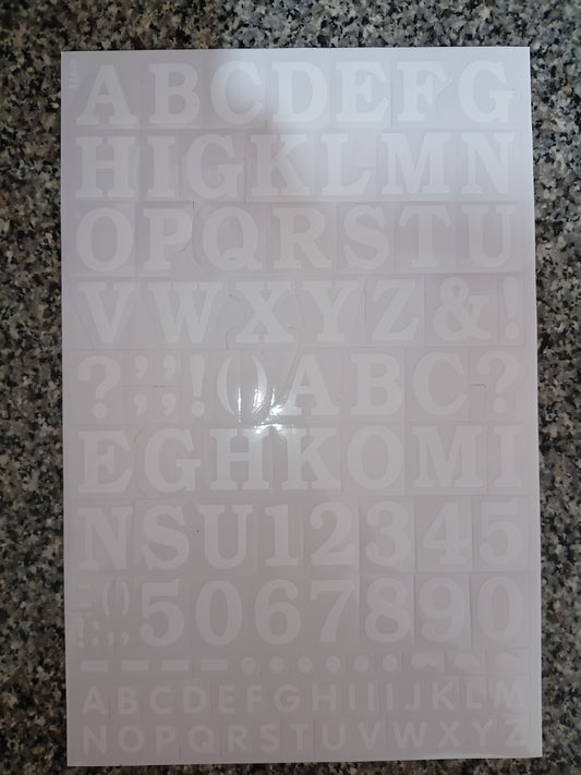 Letters ABC orange 17 mm high sticker for office folders children crafts kindergarten birthday 1 sheet 320