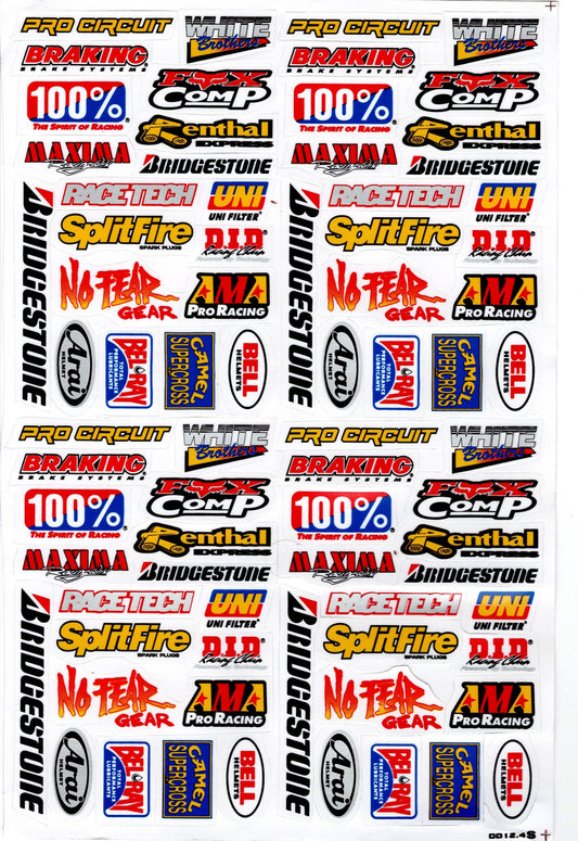 Sponsor Sponsoren Logo Aufkleber Sticker Motorrad Roller Skateboard Auto Tuning Modellbau selbstklebend 50