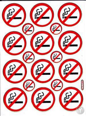 VERBOTEN RAUCHEN NO SMOKING Sticker metallic Glitzer Effekt Logo 1 Bogen 163