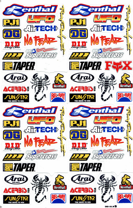 Sponsor Sponsoren Logo Aufkleber Sticker Motorrad Roller Skateboard Auto Tuning Modellbau selbstklebend 319