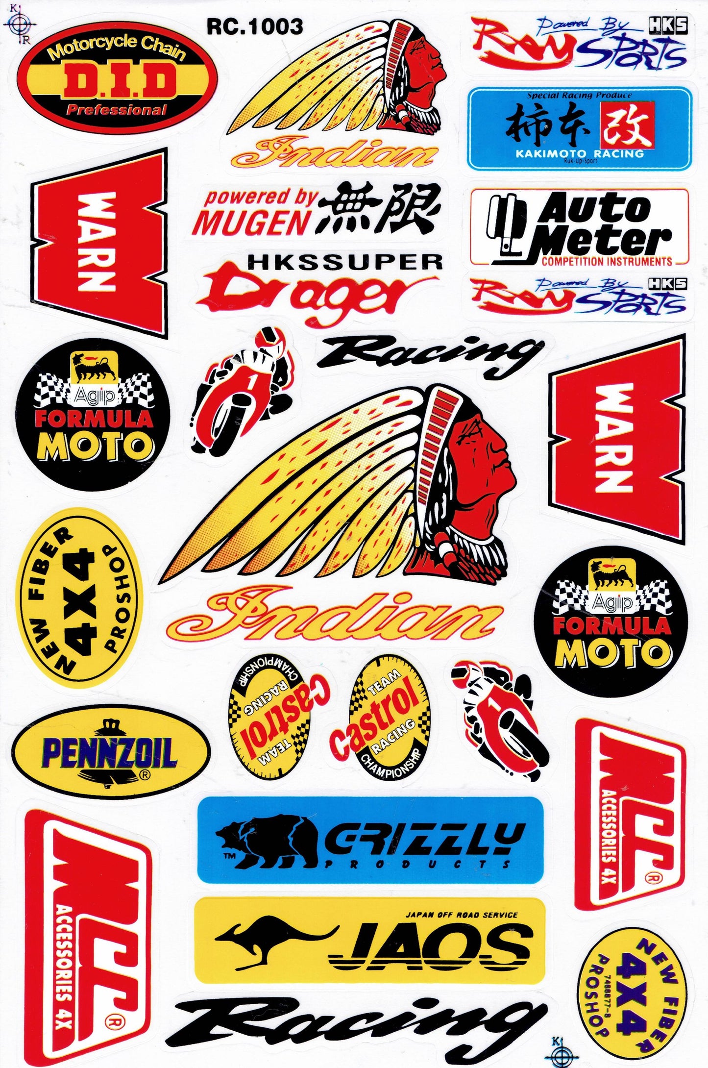 Sponsor Sponsoren Logo Aufkleber Sticker Motorrad Roller Skateboard Auto Tuning Modellbau selbstklebend 333