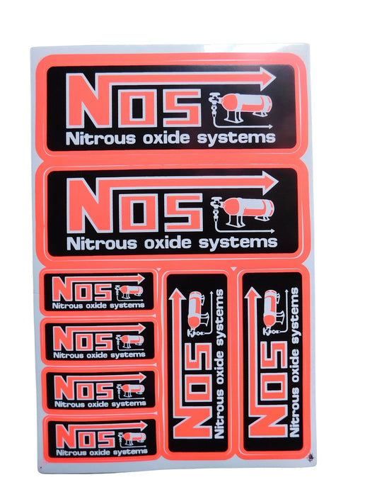 NOS N.O.S. orange Aufkleber Sticker Motorrad Roller Skateboard Auto Tuning selbstklebend 333