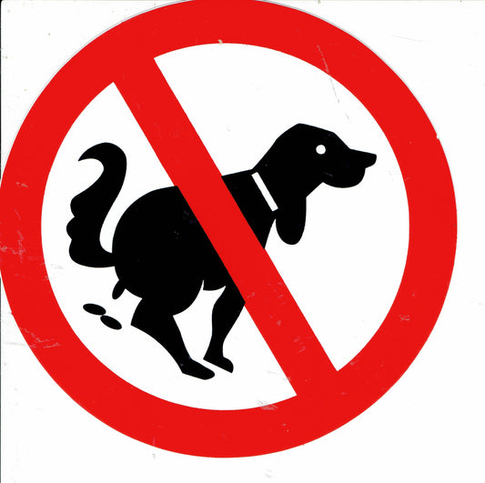 Verboten " Hunde Kacke " rund Aufkleber Sticker selbstklebend 345