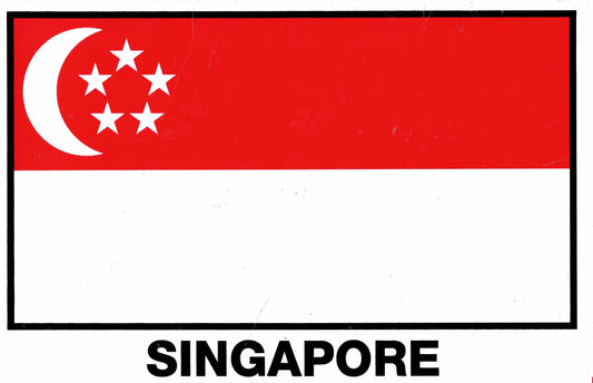 Singapur Flagge Sticker Aufkleber - Perfekt für Motorrad, Roller, Skateboard, Auto Tuning und mehr - Selbstklebend