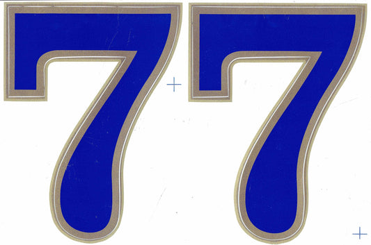 Large number 7 blue 165 mm high sticker motorcycle scooter skateboard car tuning model building self-adhesive 004