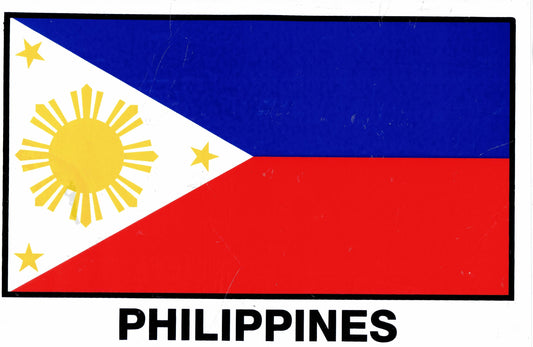 Philippinen Flagge Sticker Aufkleber - Perfekt für Motorrad, Roller, Skateboard, Auto Tuning und mehr - Selbstklebend