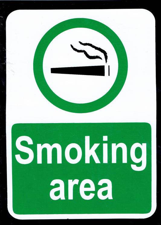 SCHILD SMOKING AREA Rauchen erlaubt Aufkleber Sticker Büro Kaffee Restaurant Laden Imbiss selbstklebend 407