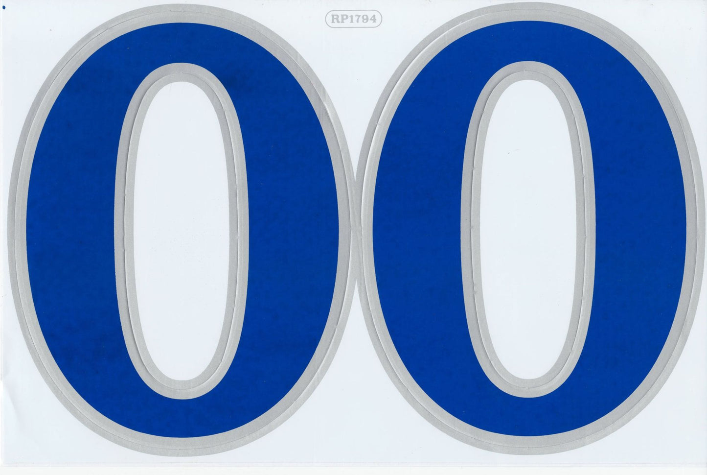 Grosse Nummer 0 blau 165 mm hoch Aufkleber Sticker Motorrad Roller Skateboard Auto Tuning Modellbau selbstklebend 493