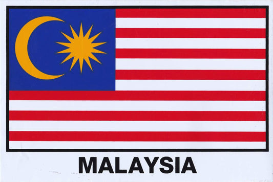 Malaysia Flagge Sticker Aufkleber - Perfekt für Motorrad, Roller, Skateboard, Auto Tuning und mehr - Selbstklebend