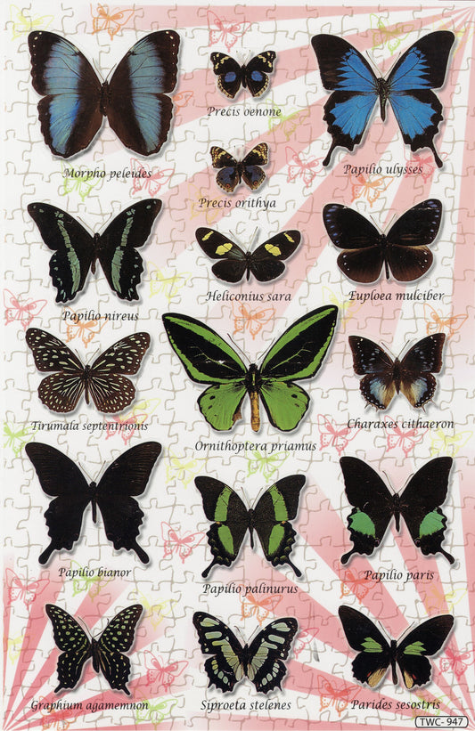 Schmetterlinge Insekten Tiere Aufkleber Sticker für Kinder Basteln Kindergarten Geburtstag 1 Bogen 522