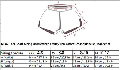 Kampfgeist im Mini-Format: Trendige Muay Thai Shorts für Kids! (Lila-Rot XXS-M)