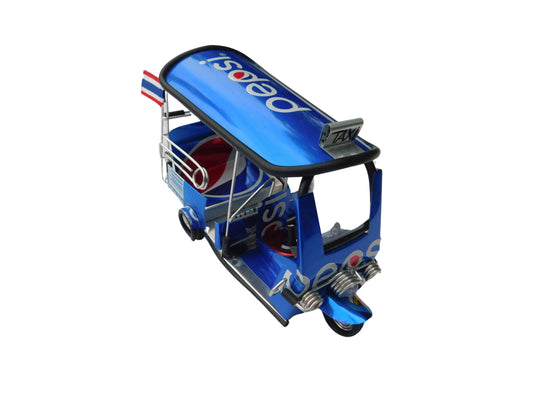 *** Pepsi *** Detailgetreue Handgefertigte Nachbildung: TUK TUK Taxi aus Thailand - 14x7x6 cm