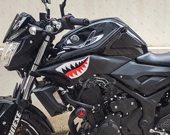 Hai-Aufkleber-Set in vier Farben (35 × 15 cm) – Perfekt für Fahrrad, Auto und Motorrad NS123