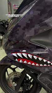 Hai-Aufkleber-Set in vier Farben (35 × 15 cm) – Perfekt für Fahrrad, Auto und Motorrad NS123