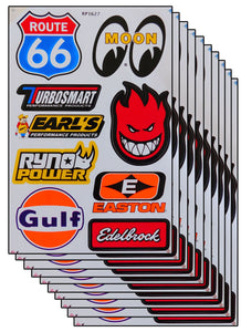 10ER Vorteilspack Sponsoren Logo Aufkleber Sticker Motorrad Moped Roll –