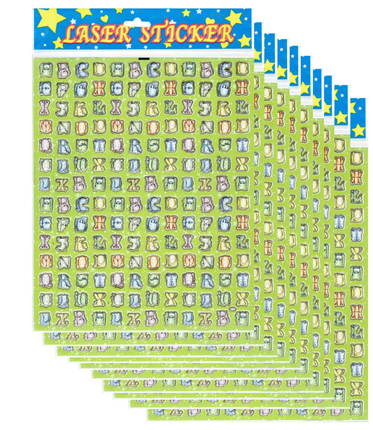 Vorteilsangebot 10ER - Nummern Zahlen bunt Aufkleber Sticker für Kinder Basteln Kindergarten Geburtstag 10 Bogen 063