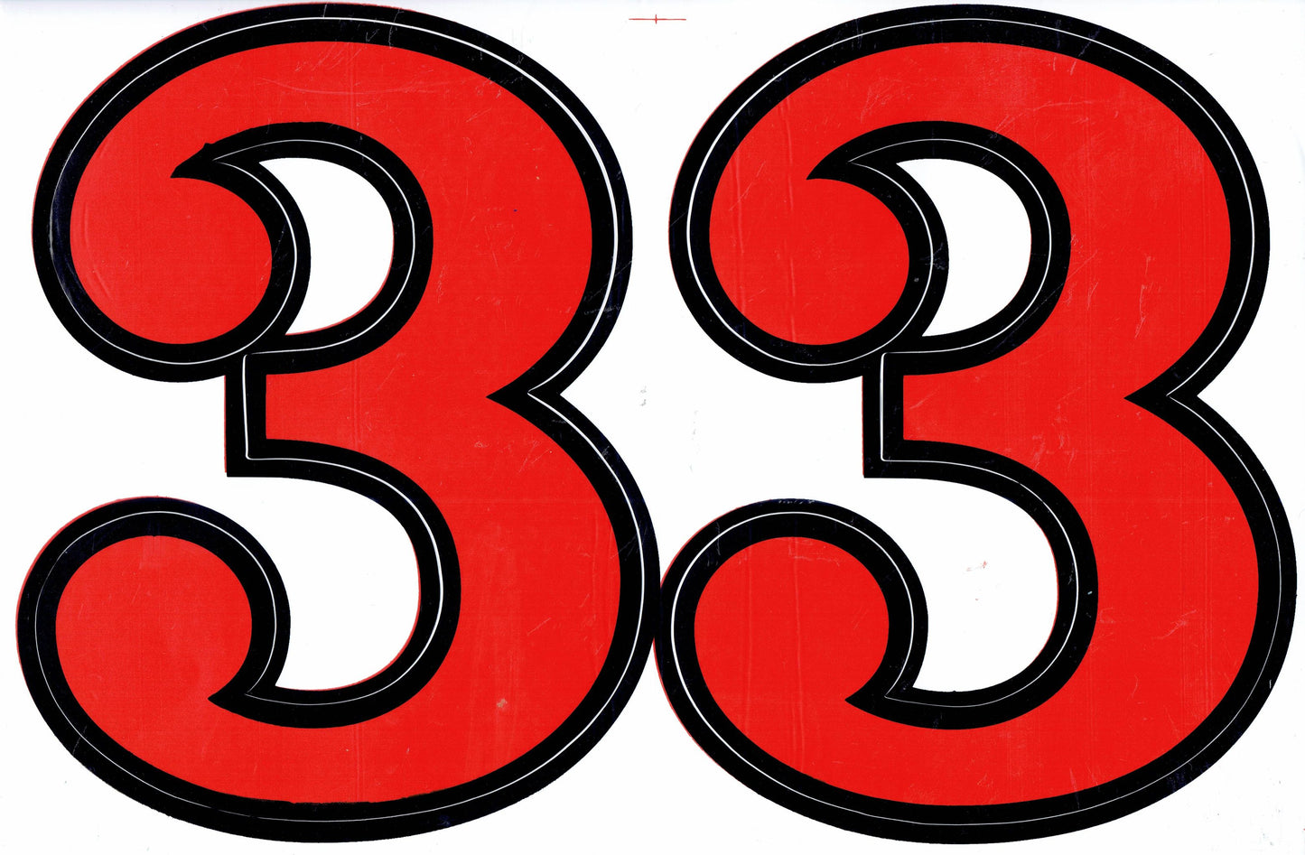 Large number 3 red 165 mm high sticker motorcycle scooter skateboard car tuning model building self-adhesive 025