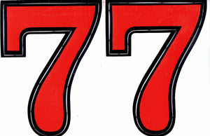 Large number 7 red 165 mm high sticker motorcycle scooter skateboard car tuning model building self-adhesive 045