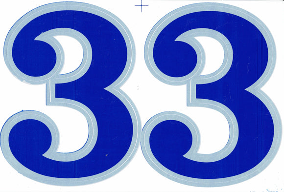 Large number 3 blue 165 mm high sticker motorcycle scooter skateboard car tuning model building self-adhesive 051