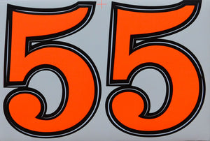 Grosse Nummer 5 orange 165 mm hoch Aufkleber Sticker Motorrad Roller Skateboard Auto Tuning Modellbau selbstklebend 079