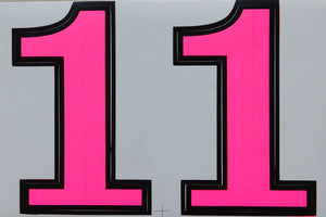Grosse Nummer 1 pink 165 mm hoch Aufkleber Sticker Motorrad Roller Skateboard Auto Tuning Modellbau selbstklebend 086