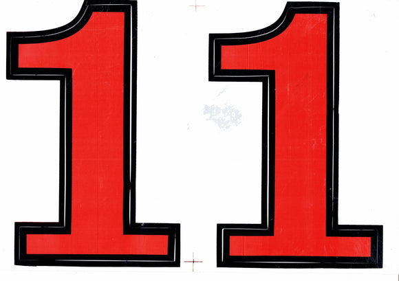 Large number 1 red 165 mm high sticker motorcycle scooter skateboard car tuning model building self-adhesive 0955