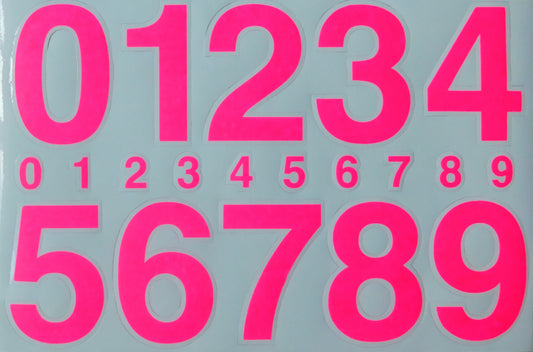 Zahlen Nummern 123 pink 70 mm hoch Aufkleber Sticker für Büro Ordner Kinder Basteln Kindergarten Geburtstag 1 Bogen 105