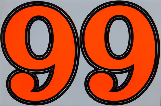 Grand numéro 6/9 orange 165 mm de haut autocollant moto scooter skateboard voiture tuning modèle bâtiment auto-adhésif 112
