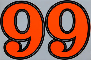 Large number 6 / 9 orange 165 mm high sticker motorcycle scooter skateboard car tuning model building self-adhesive 112