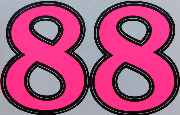Large number 8 pink 165 mm high sticker motorcycle scooter skateboard car tuning model building self-adhesive 115