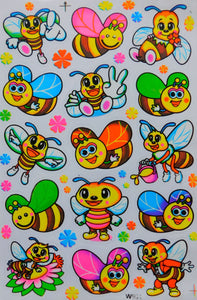 Bienen Hummel Wespe Biene Insekten Tiere Aufkleber Sticker für Kinder Basteln Kindergarten Geburtstag 1 Bogen 115