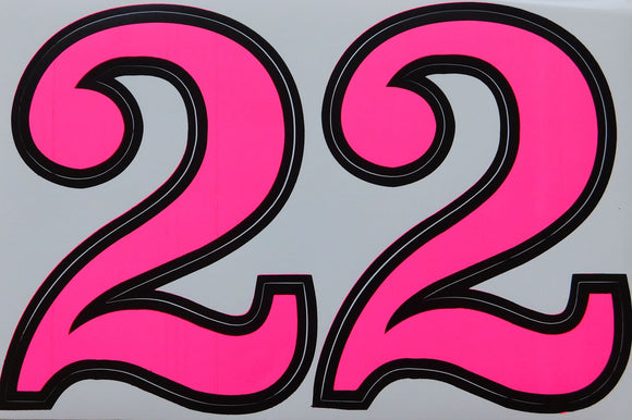 Large number 2 pink 165 mm high sticker motorcycle scooter skateboard car tuning model building self-adhesive 119