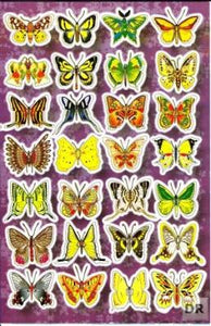 Schmetterlinge Insekten Tiere Aufkleber Sticker für Kinder Basteln Kindergarten Geburtstag 1 Bogen 140