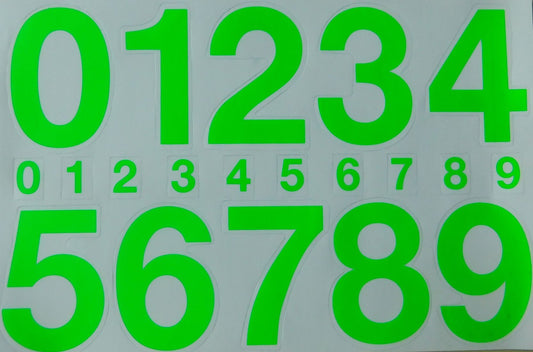 Numéros Numéros 123 Vert 70 mm de haut Autocollant pour dossiers de bureau Enfants Artisanat Maternelle Anniversaire 1 Feuille 169