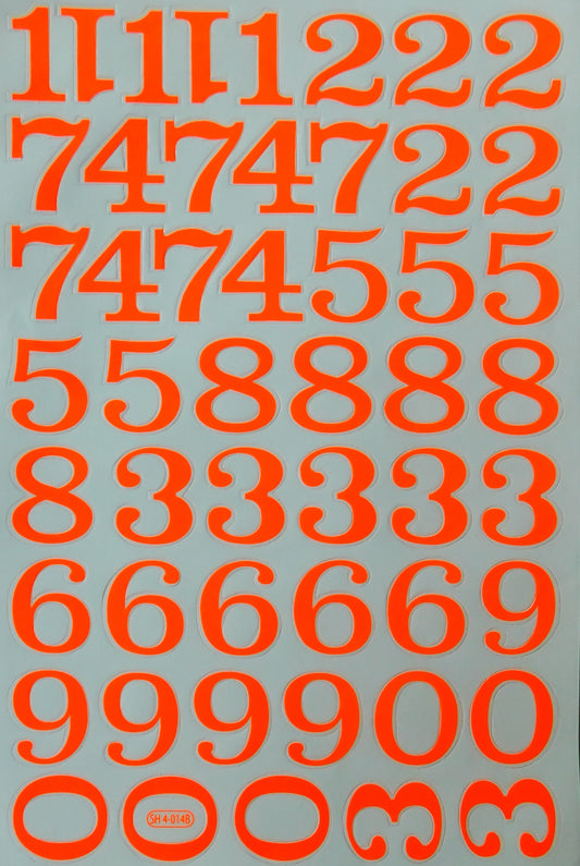Zahlen Nummern 123 orange 28 mm hoch Aufkleber Sticker für Büro Ordner Kinder Basteln Kindergarten Geburtstag 1 Bogen 179