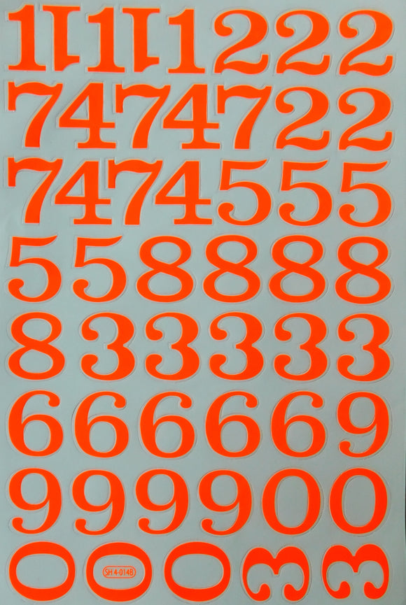 Zahlen Nummern 123 orange 28 mm hoch Aufkleber Sticker für Büro Ordner Kinder Basteln Kindergarten Geburtstag 1 Bogen 179