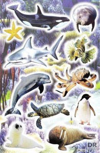 Fische Meer Aquarium Fisch Tiere Aufkleber Sticker für Kinder Basteln Kindergarten Geburtstag 1 Bogen 182