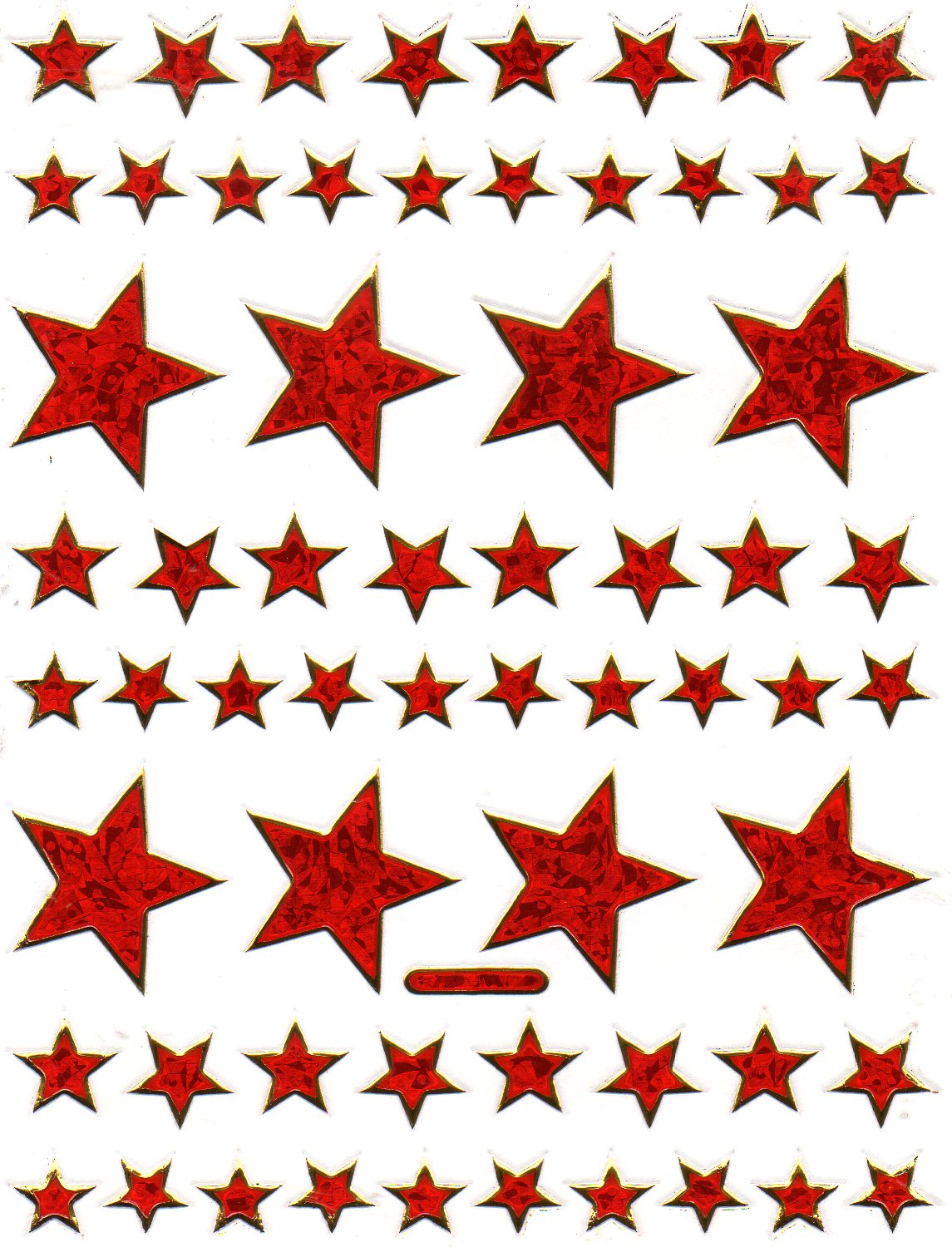 Sterne Stern rot Aufkleber Sticker metallic Glitzer Effekt für Kinder Basteln Kindergarten Geburtstag 1 Bogen 235