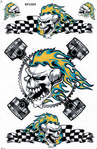 Tire skull sticker sticker motorcycle scooter skateboard car tuning model building self-adhesive 267