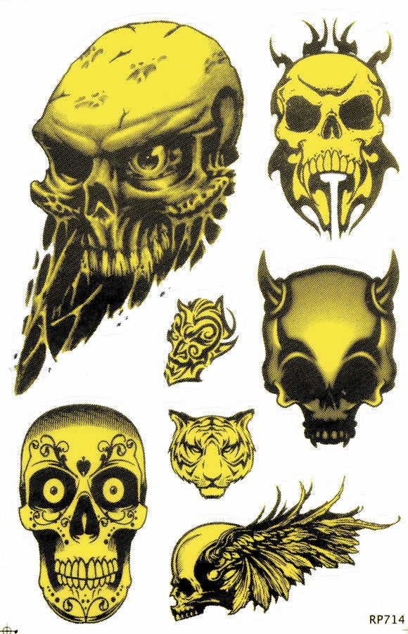 Devil skull decal sticker motorcycle scooter skateboard car tuning model construction self-adhesive 268