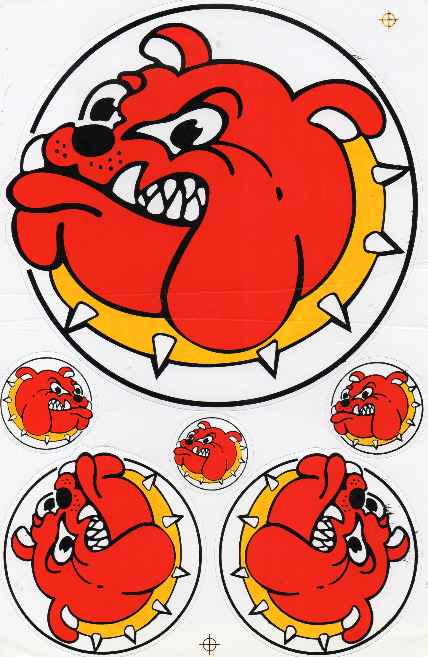 Bulldogge Hund rot Aufkleber Sticker Motorrad Roller Skateboard Auto Tuning Modellbau selbstklebend 276
