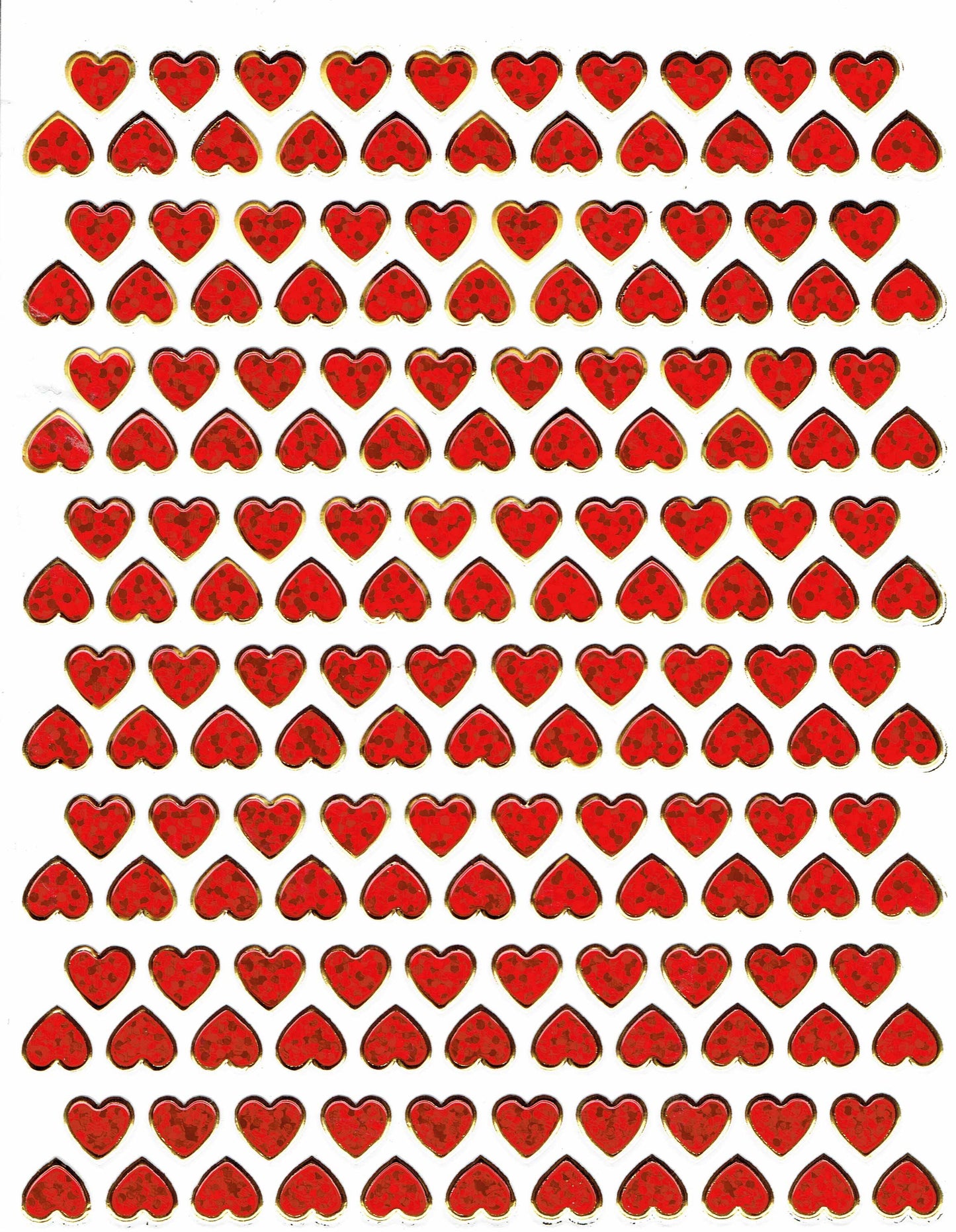 Herz Herzen rot Liebe Aufkleber Sticker metallic Glitzer Effekt für Kinder Basteln Kindergarten Geburtstag 1 Bogen 293