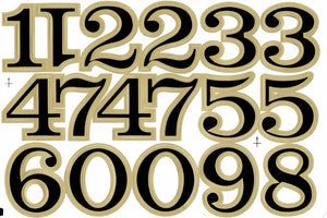 Zahlen Nummern 123 schwarz 50 mm hoch Aufkleber Sticker für Büro Ordner Kinder Basteln Kindergarten Geburtstag 1 Bogen 300