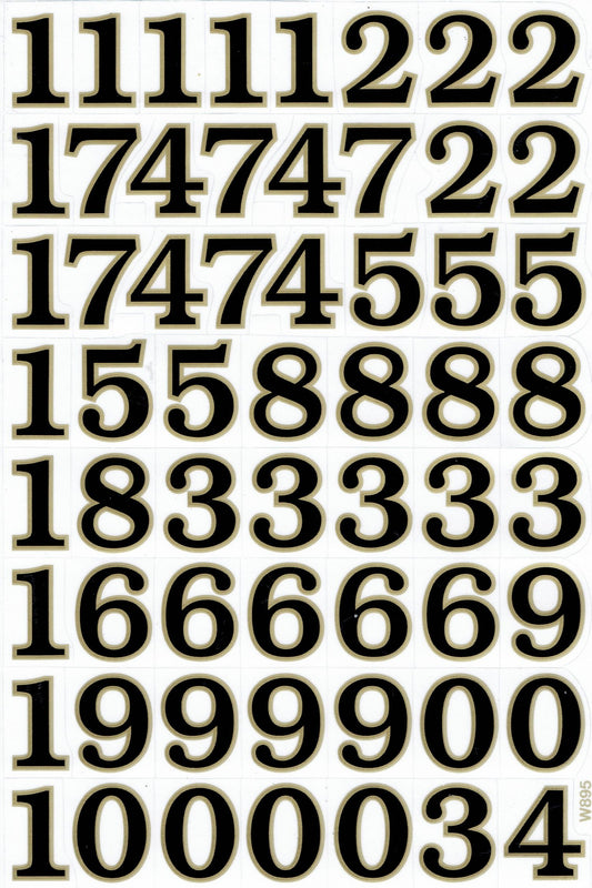 Zahlen Nummern 123 schwarz 28 mm hoch Aufkleber Sticker für Büro Ordner Kinder Basteln Kindergarten Geburtstag 1 Bogen 305