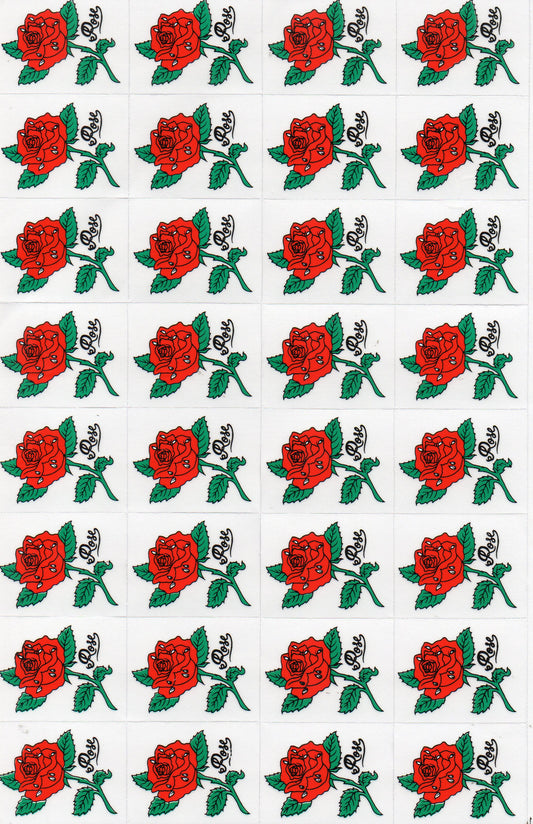 Roses Rose Fleurs Plantes Autocollants pour Enfants Artisanat Maternelle Anniversaire 1 feuille 037