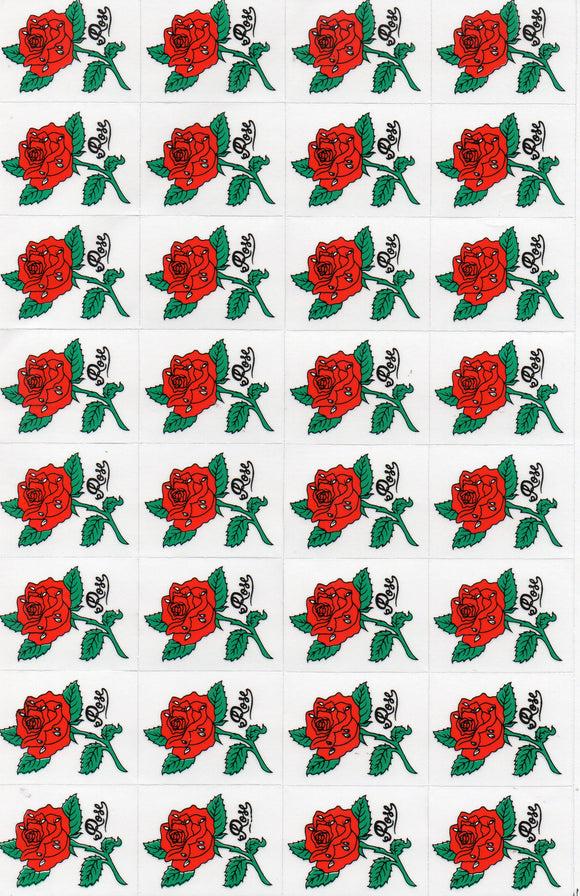 Rosen Rose Blumen Pflanzen Aufkleber Sticker für Kinder Basteln Kindergarten Geburtstag 1 Bogen 037