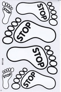 STOP foot sticker motorcycle scooter skateboard car tuning model building self-adhesive 397