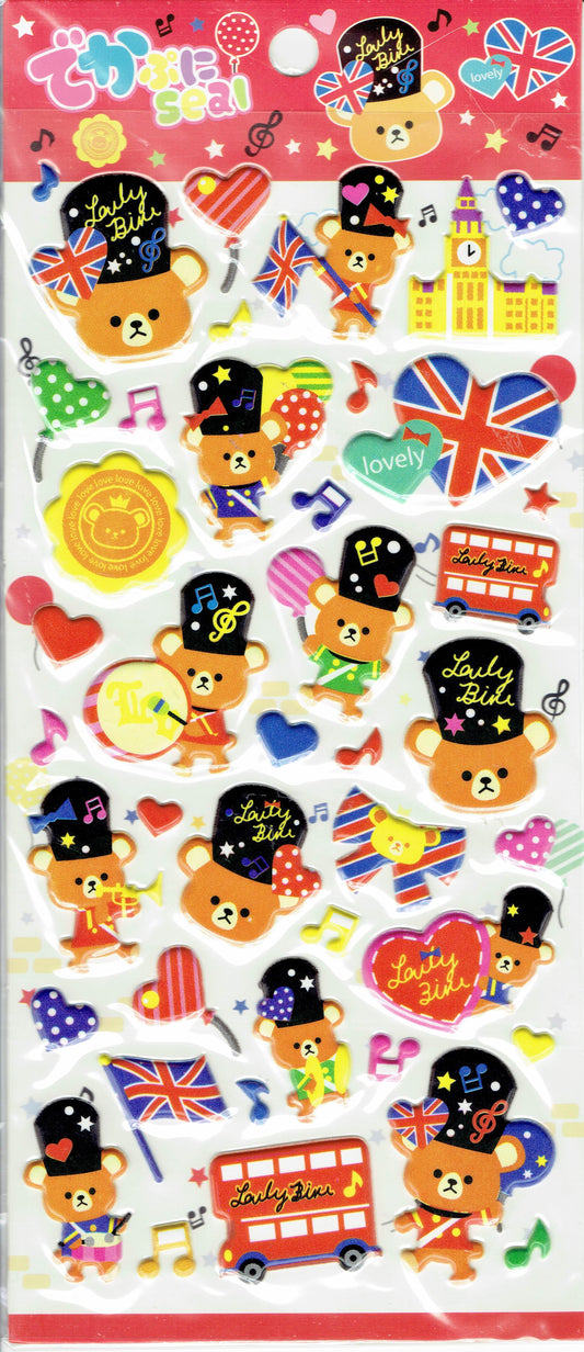 3D London England Great Britain Sticker for Children Crafts Kindergarten Birthday 1 sheet 435