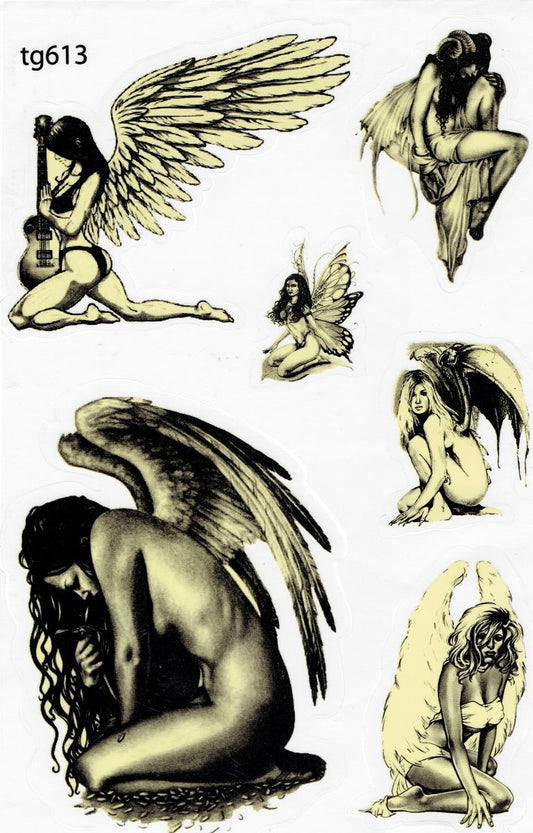 Angel tattoo sticker motorcycle scooter skateboard car tuning model building self-adhesive 458